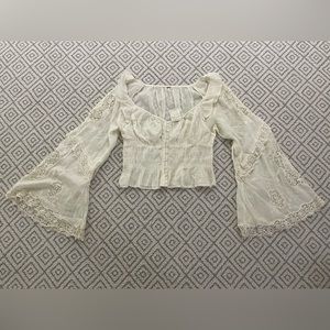 Free People Blouse, Size M, Color Cream